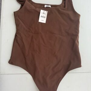 Cotton On Rich Chocolate Scoop Neck Bodysuit XL